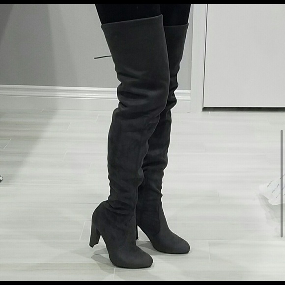 Over the knee suede boots - Picture 4 of 5
